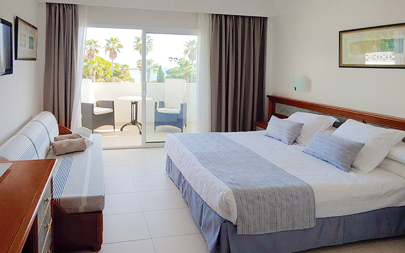 superior room sea view hotel rocamarina bed superior room sea view hotel rocamarina